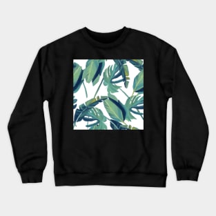 Painted tropical leaves 1 Crewneck Sweatshirt